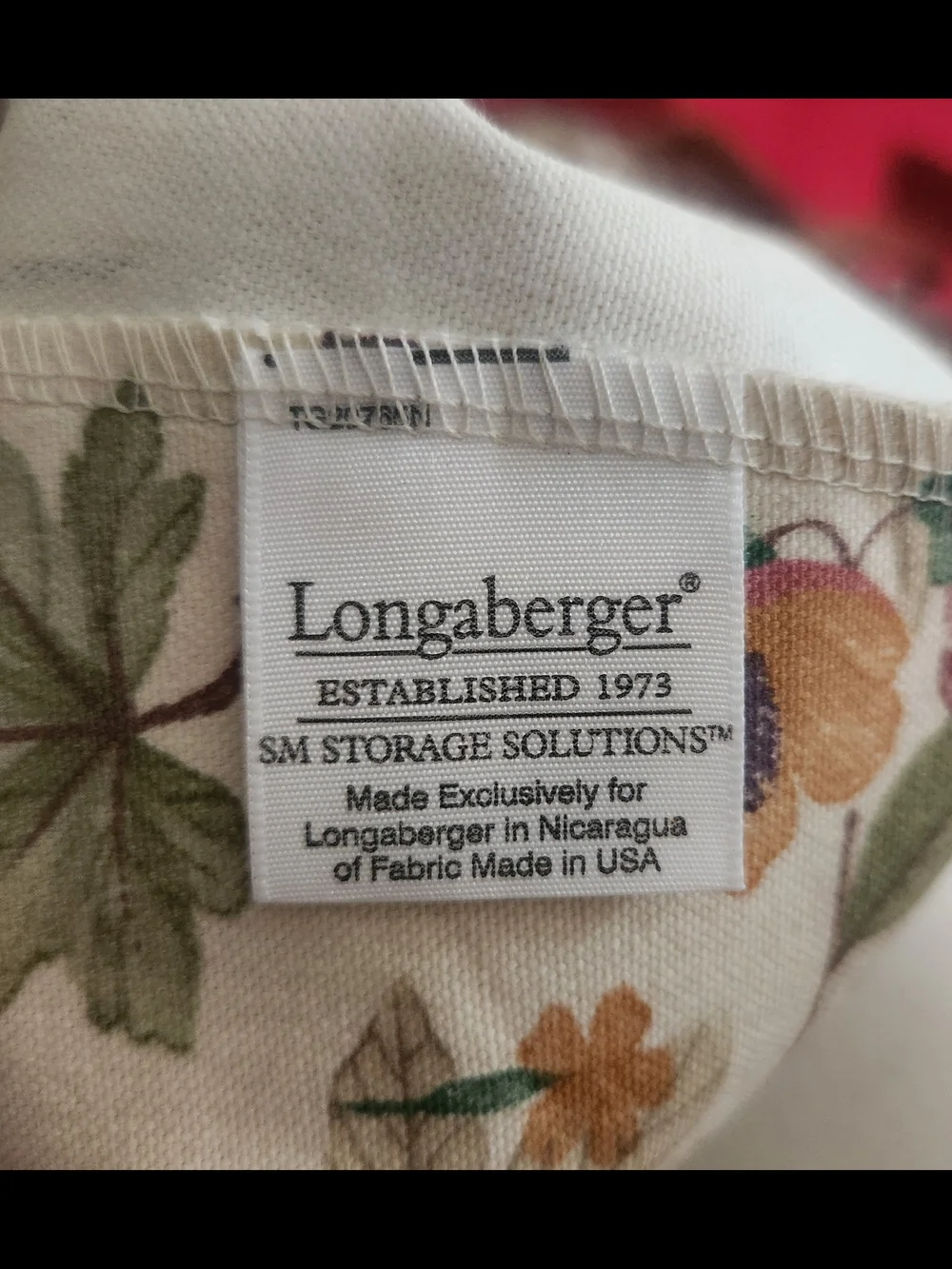 Longaberger 2001 Small Storage Solutions Basket w/ Fabric Liner